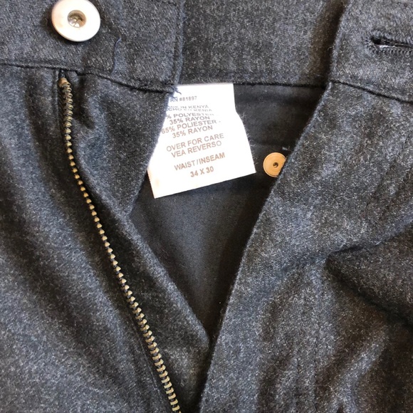 Andrew Fezza black slacks w/pockets & belt buckle. - Picture 4 of 6